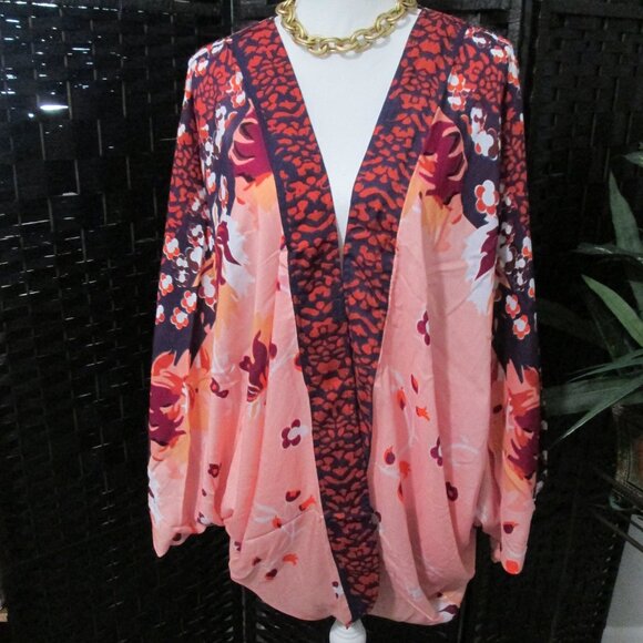 SAACHI Mixed Print Floral Kimono Misty Rose NEW - Picture 9 of 9